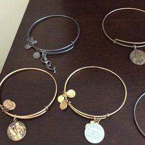Set of 9 Alex and Ani bracelets